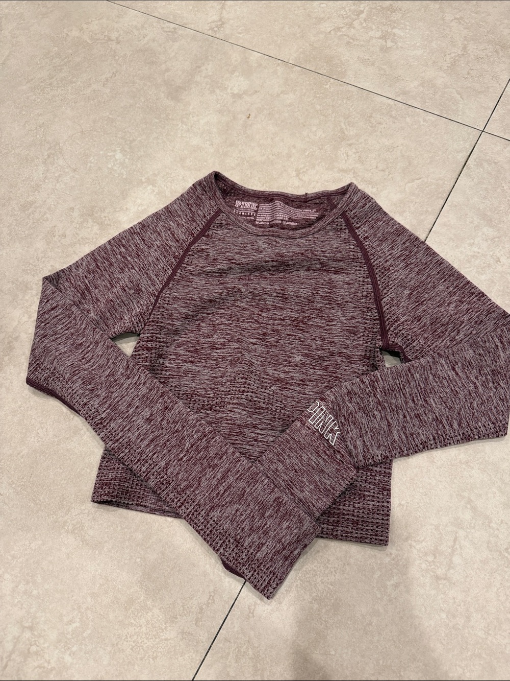 Women’s Marled Plum Seamless Workout Long-Sleeve